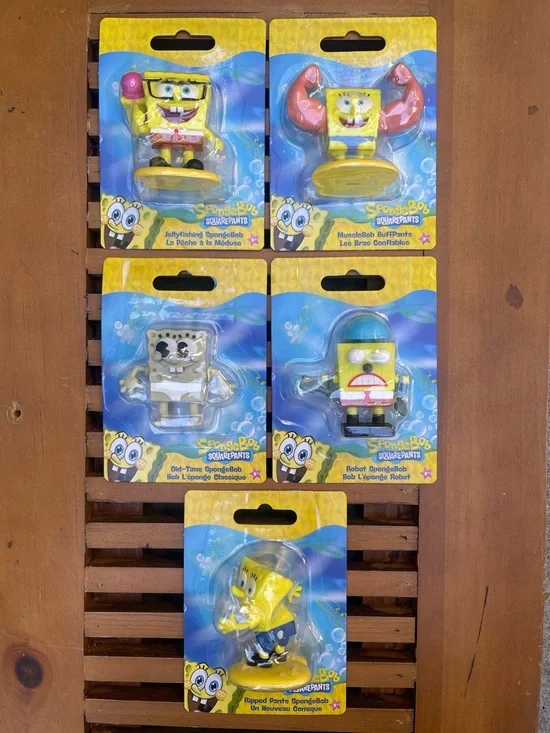 5 SpongeBob SquarePants Kids Toy Figurine - Yellow, Cake Topper - Picture 1 of 7